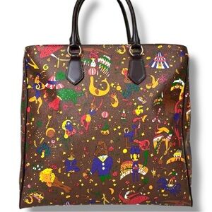 Piero Guidi Rare Magic Circus Tote Bag Italian Designer Tote
